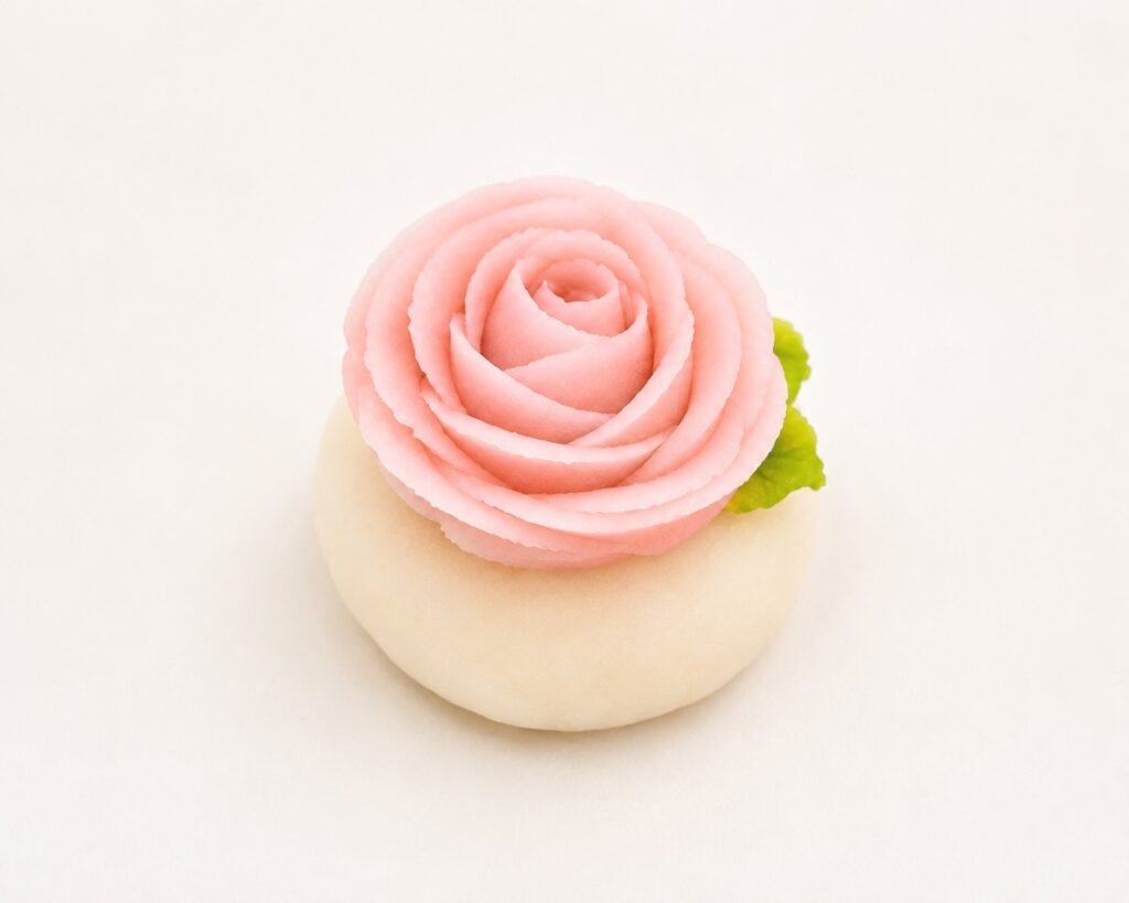 ピンクの薔薇おはぎ